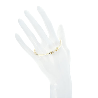 Tiffany 18K Yellow Gold Diamond Infinity Cuff Bracelet 2 of 5