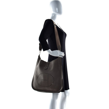 Hermes Taurillon Clemence Evelyne III TGM Etoupe 2 of 10