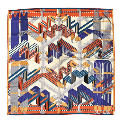 Hermes Silk Sangles En Zigzag Scarf 90 1 of 6