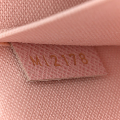 Louis Vuitton Damier Azur Pochette Felicie Chain Wallet Rose Ballerine 8 of 12