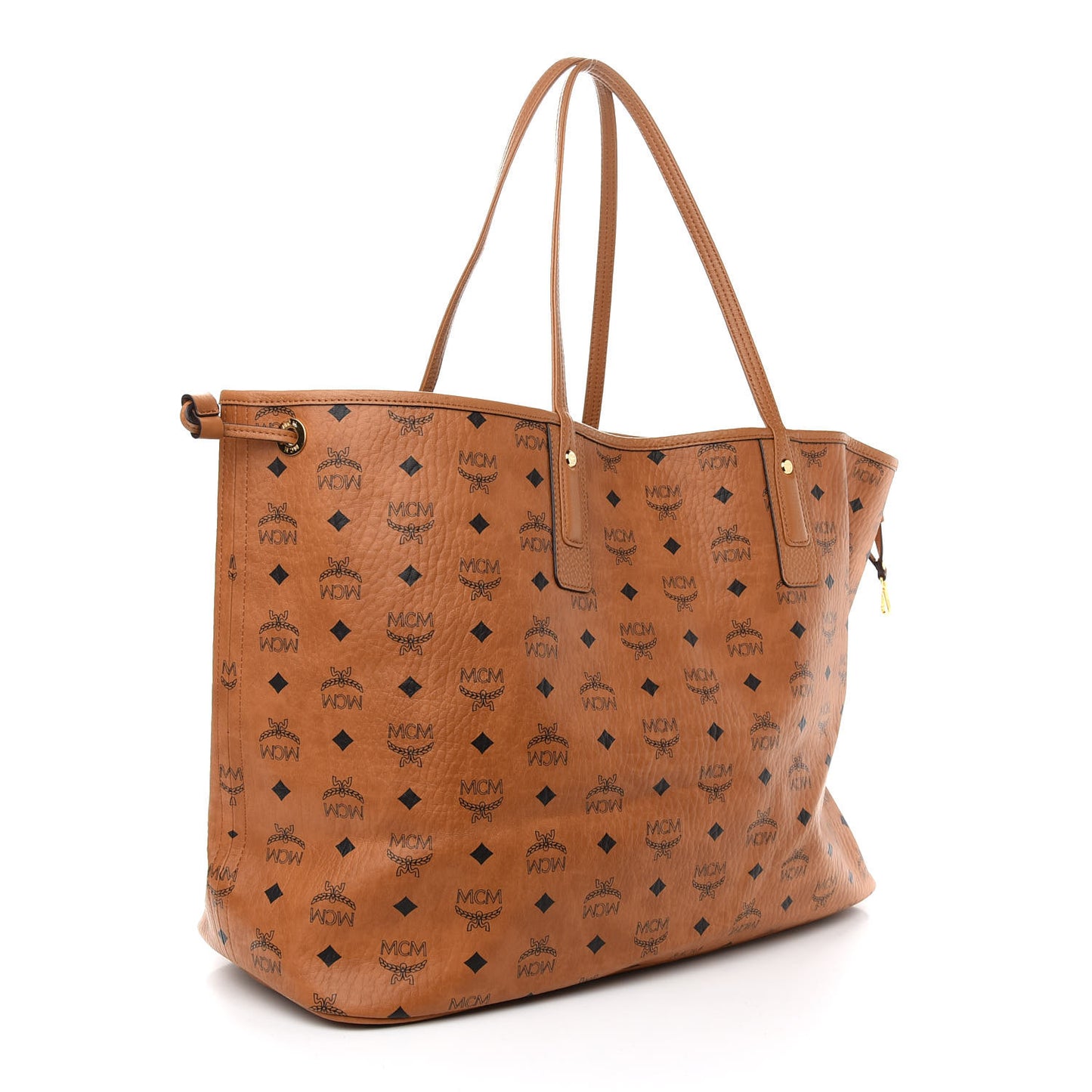 Visetos Large Liz Reversible Shopper Tote Cognac
