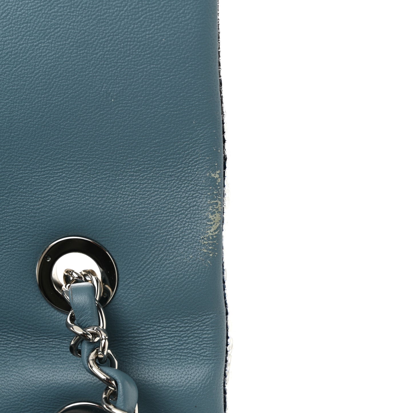 Sequin Large Waterfall Flap Light Blue