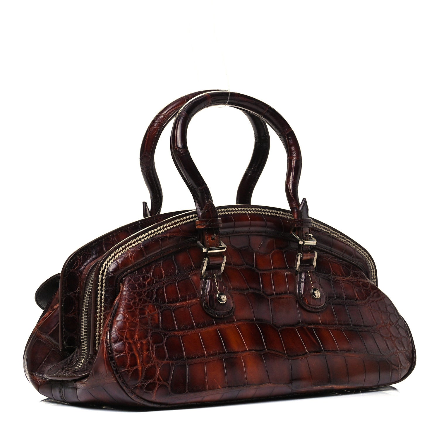 Christian Dior Crocodile My Dior Satchel Brown 2 of 8