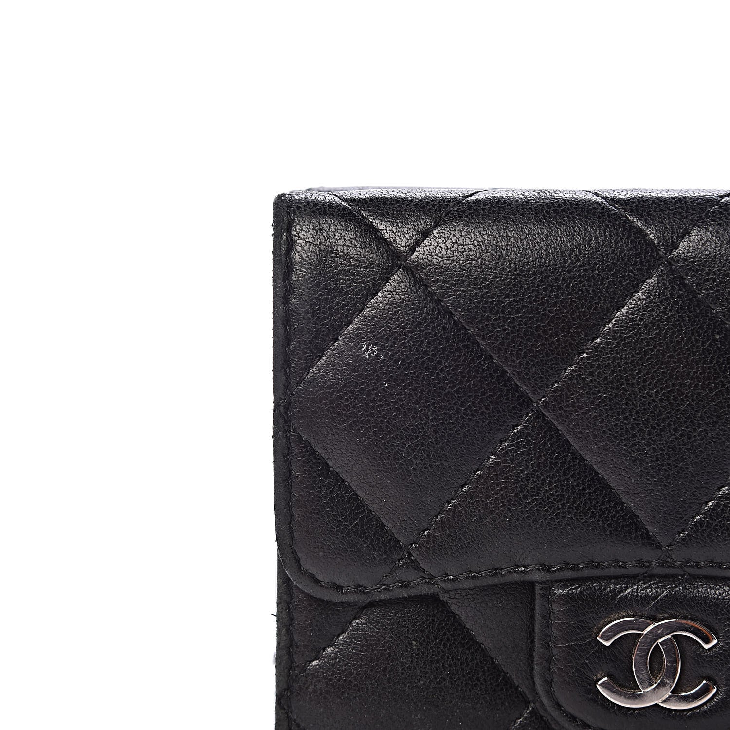 Chanel Lambskin Quilted Double Sided Wallet Black 11 of 13