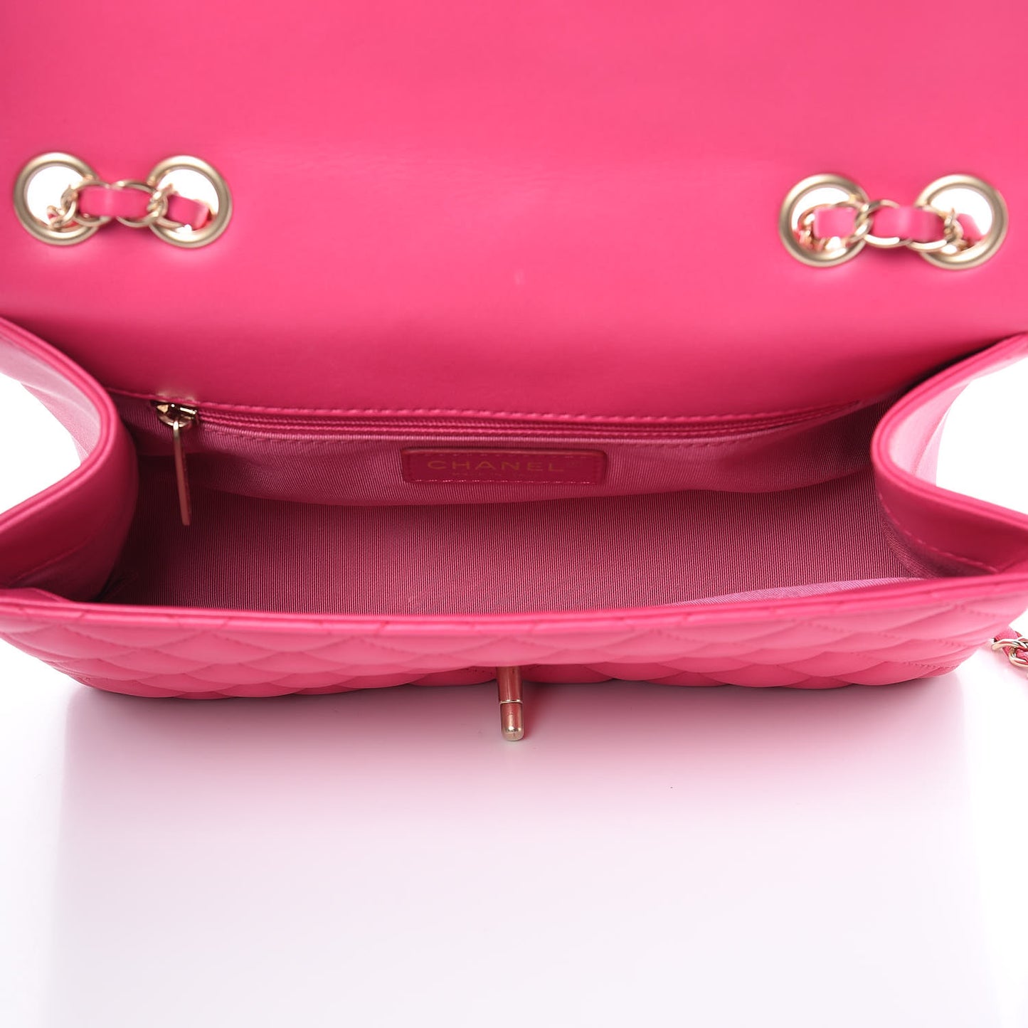 Lambskin Quilted Medium Mademoiselle Chic Flap Pink