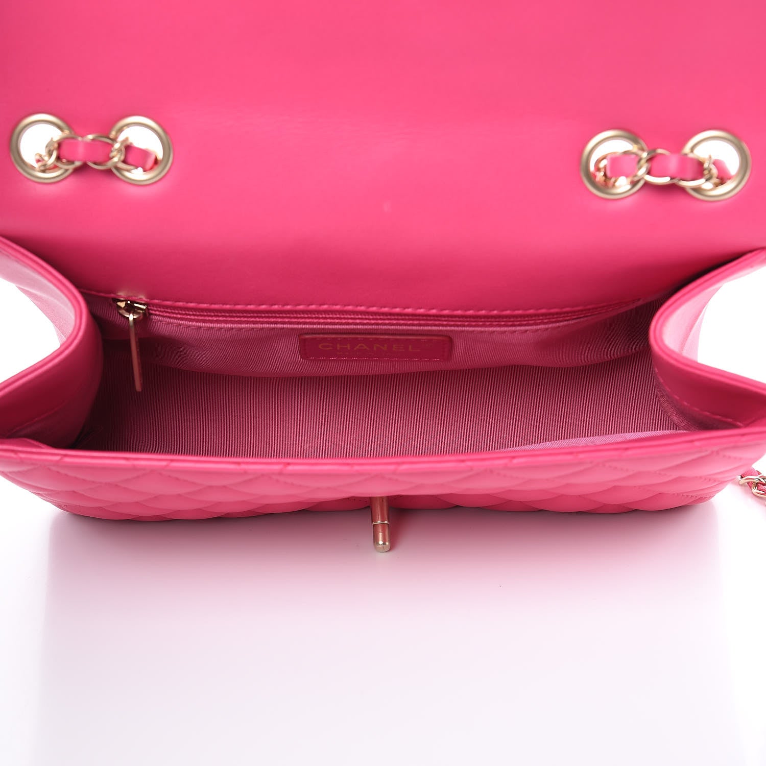 Chanel Lambskin Quilted Medium Mademoiselle Chic Flap Pink 5 of 11