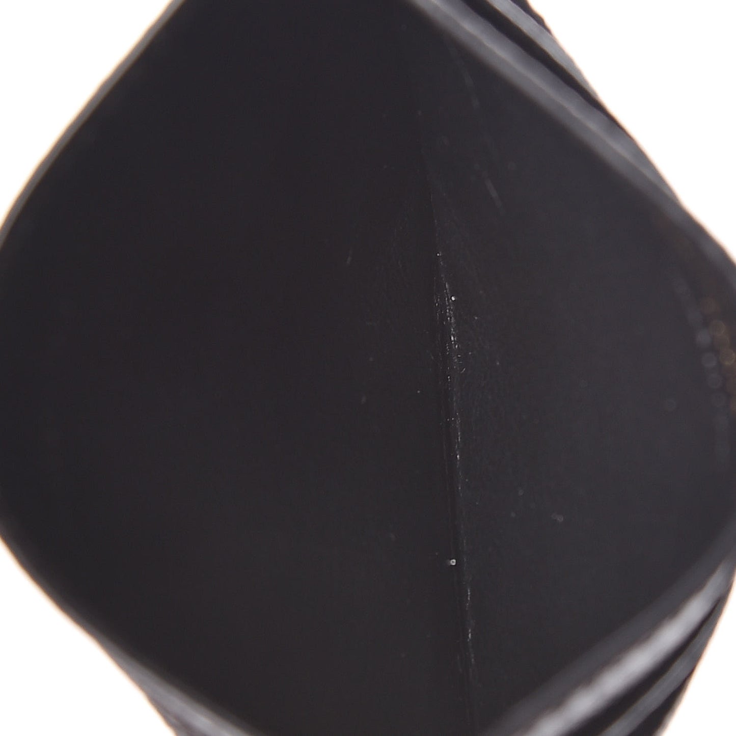 Grain De Poudre Matelasse Chevron Monogram Credit Card Case Black