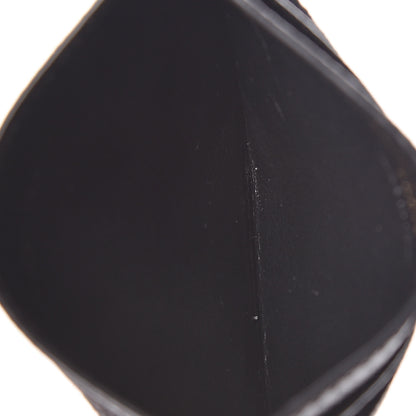 Saint Laurent Grain De Poudre Matelasse Chevron Monogram Credit Card Case Black 5 of 8