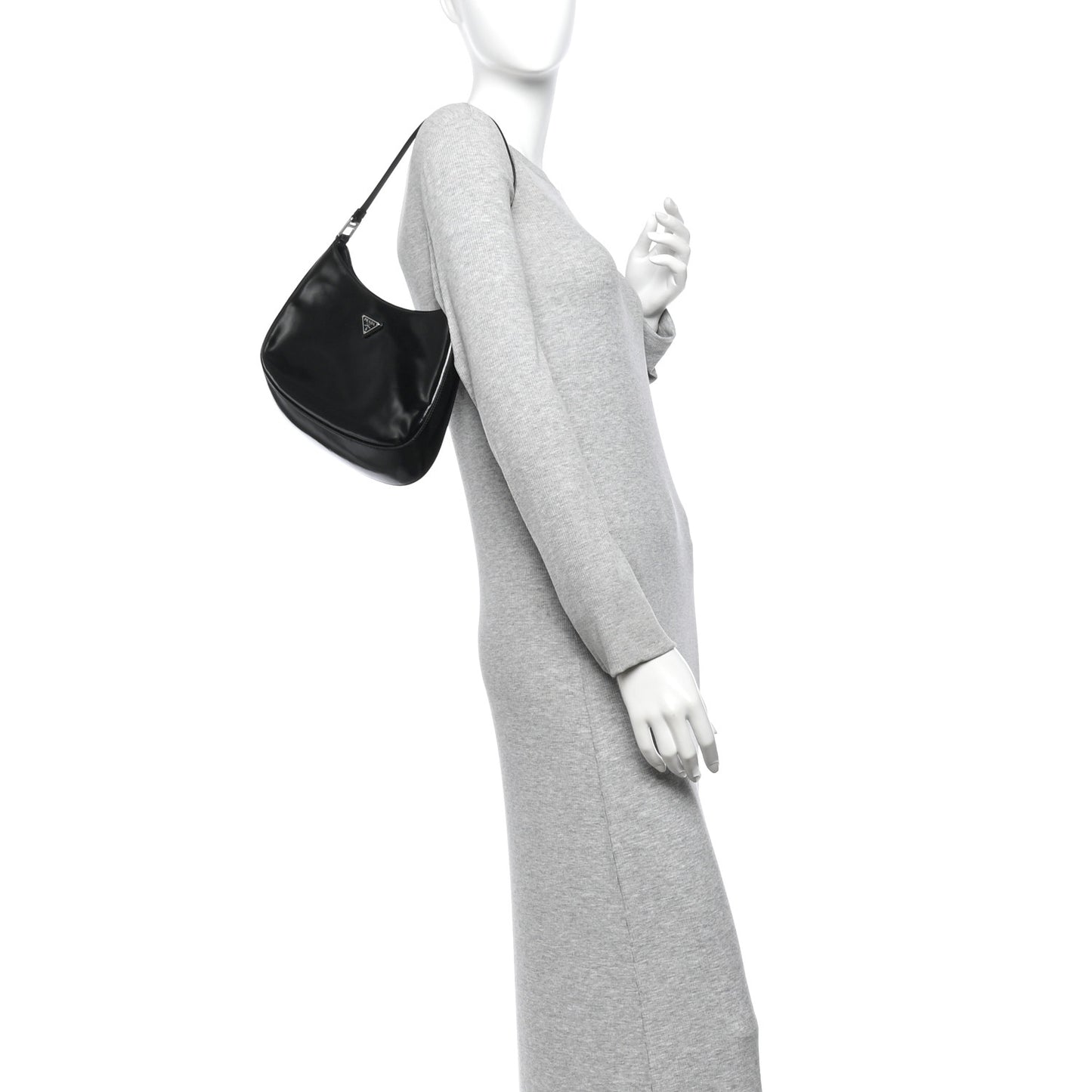 Spazzolato Cleo Shoulder Bag Black