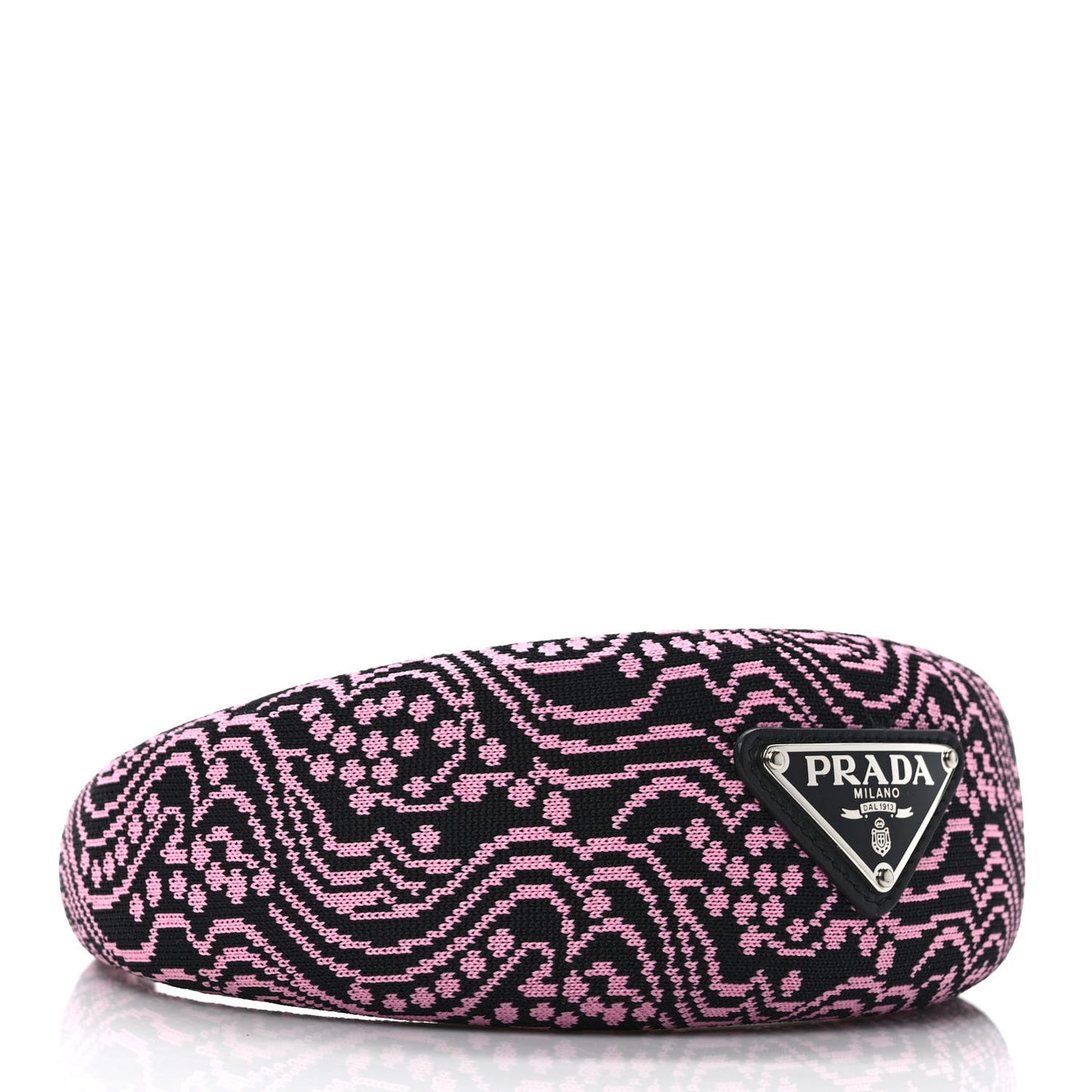 Maglia Jacquard Metal Triangle Logo Headband Black Rosa