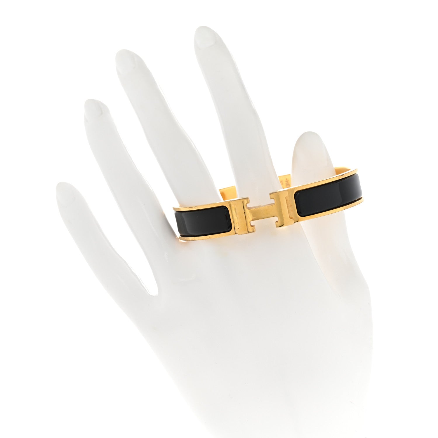 Hermes Enamel Narrow Clic Clac H Bracelet PM Black 2 of 4