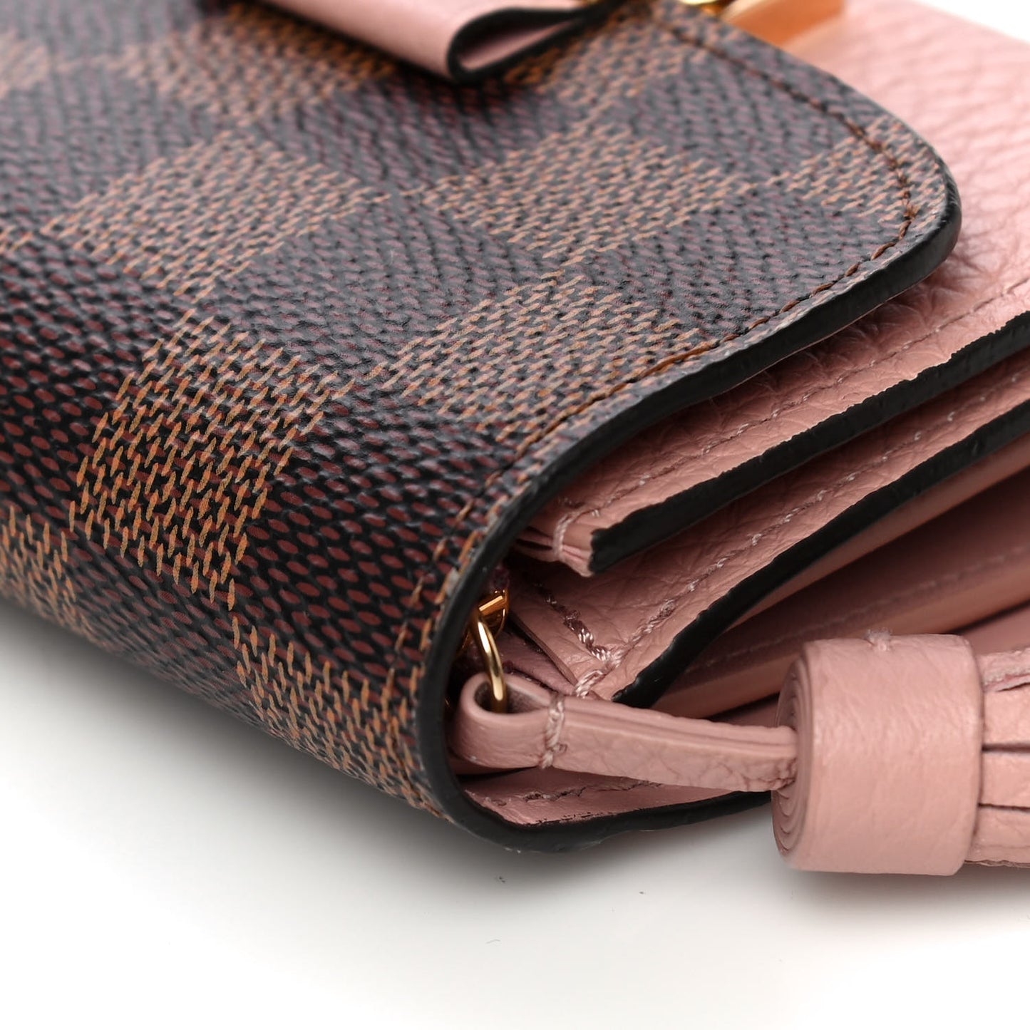 Damier Ebene Croisette Compact Wallet Magnolia