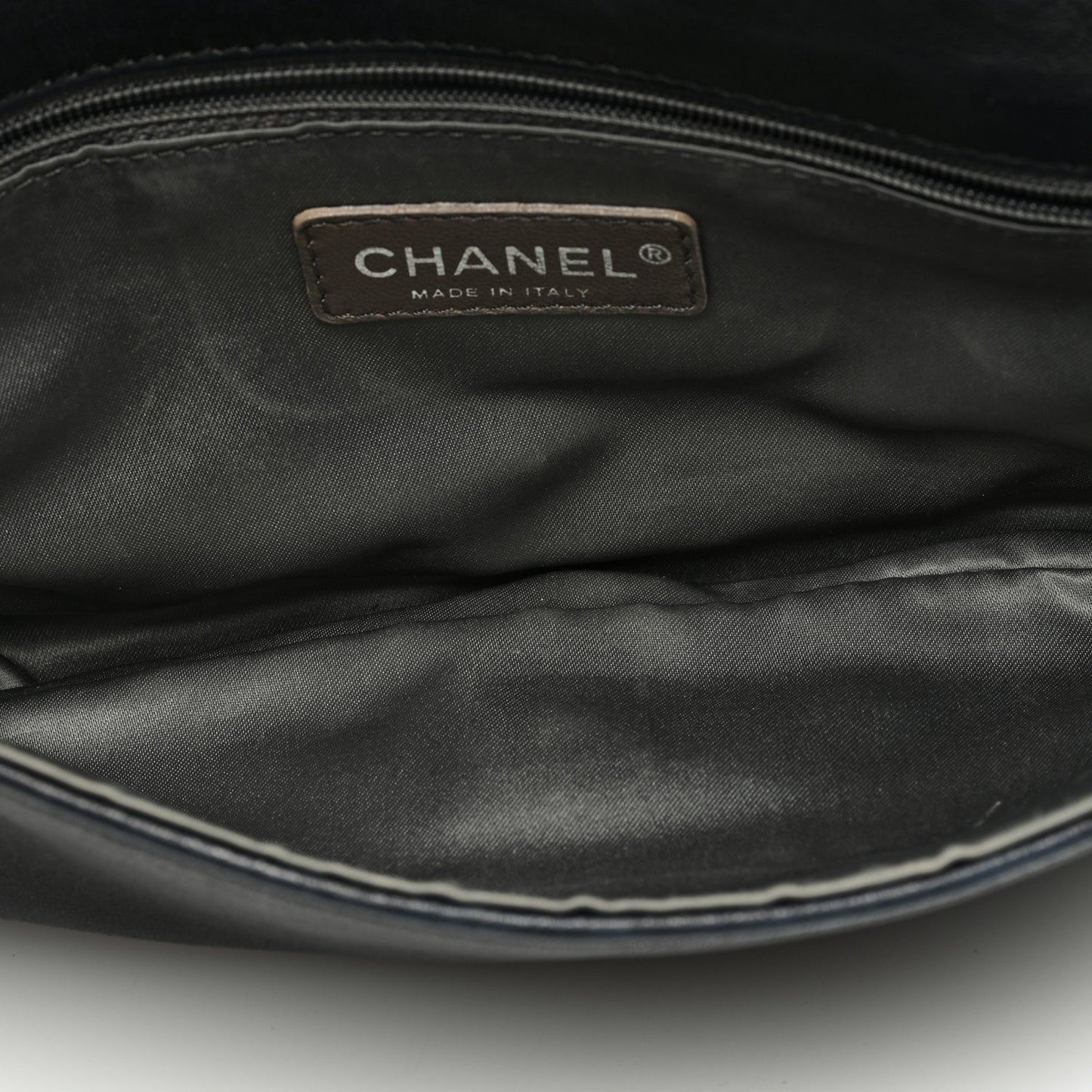 Lambskin Rock And Cabaret Chain Fringe Flap Black