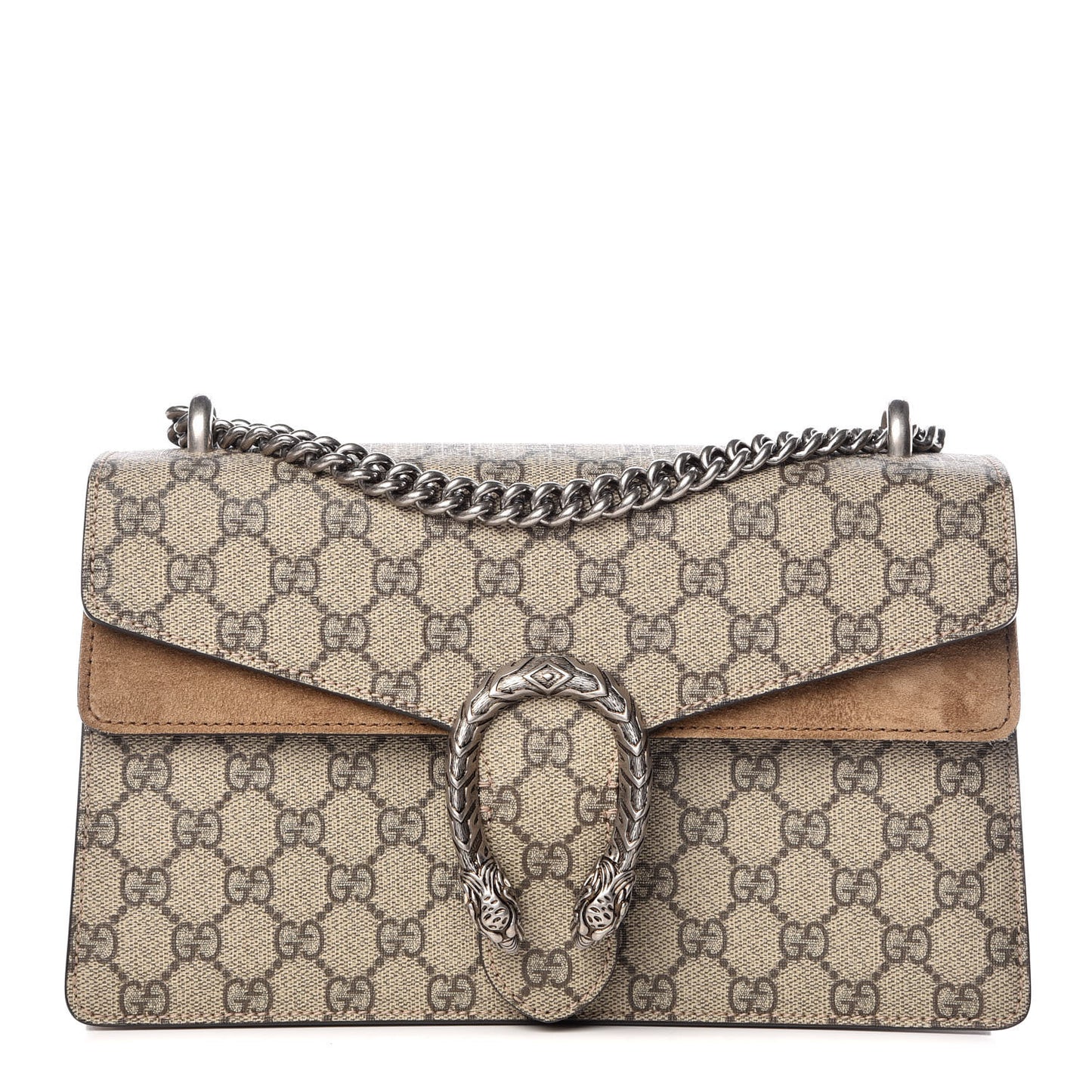 GG Supreme Monogram Small Dionysus Shoulder Bag Taupe