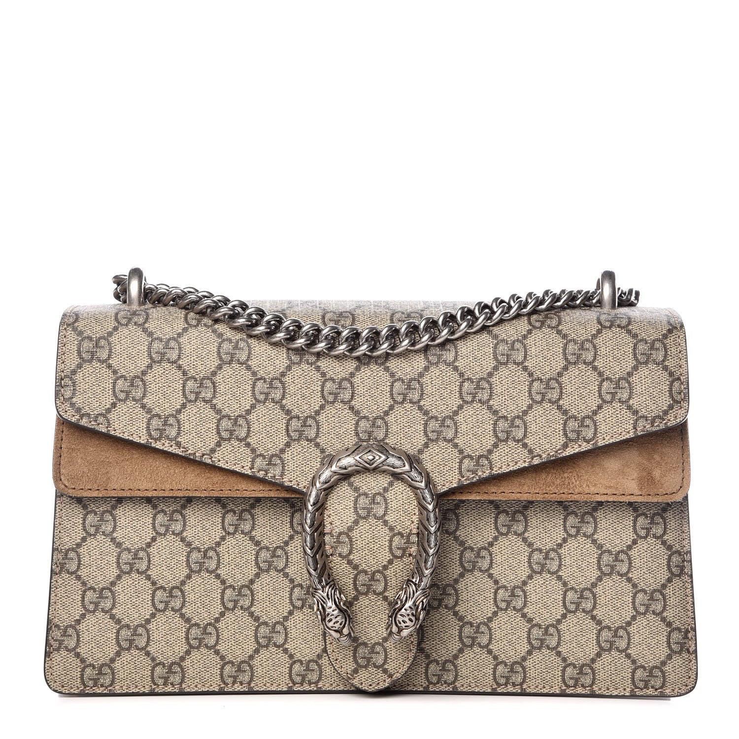 Gucci GG Supreme Monogram Small Dionysus Shoulder Bag Taupe 1 of 11