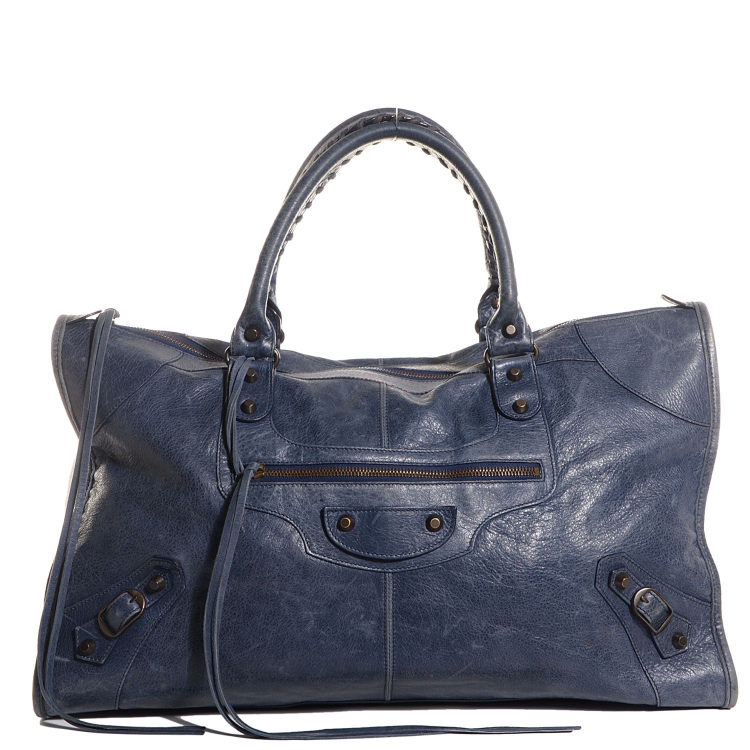 Balenciaga Agneau Classic Hardware Work Bleu Roi 1 of 11