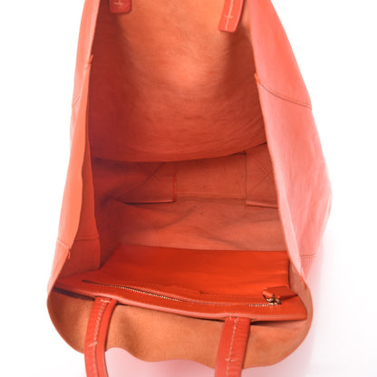 Celine Smooth Lambskin Vertical Cabas Bag Orange 5 of 11