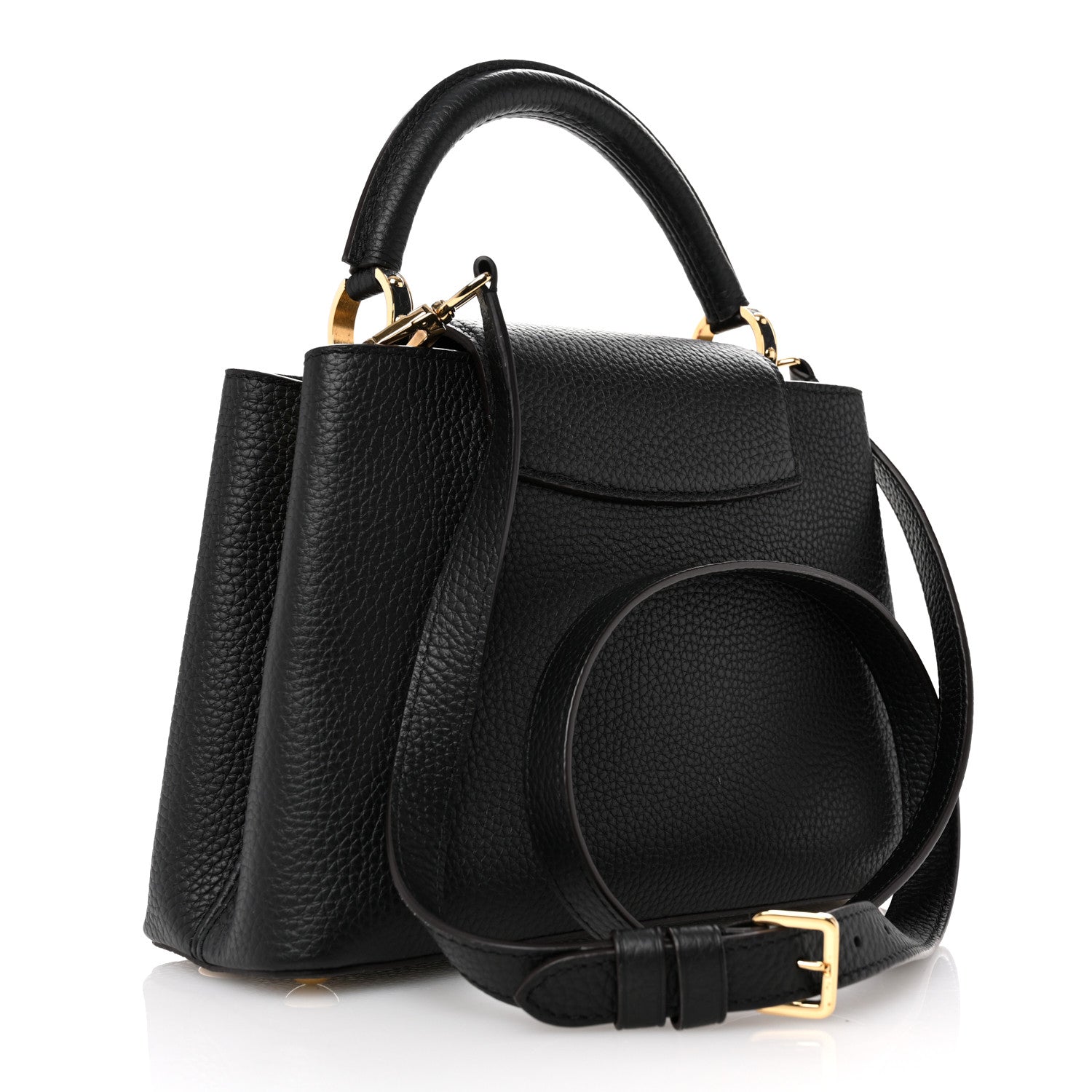 Louis Vuitton Taurillon Capucines BB Black 3 of 10