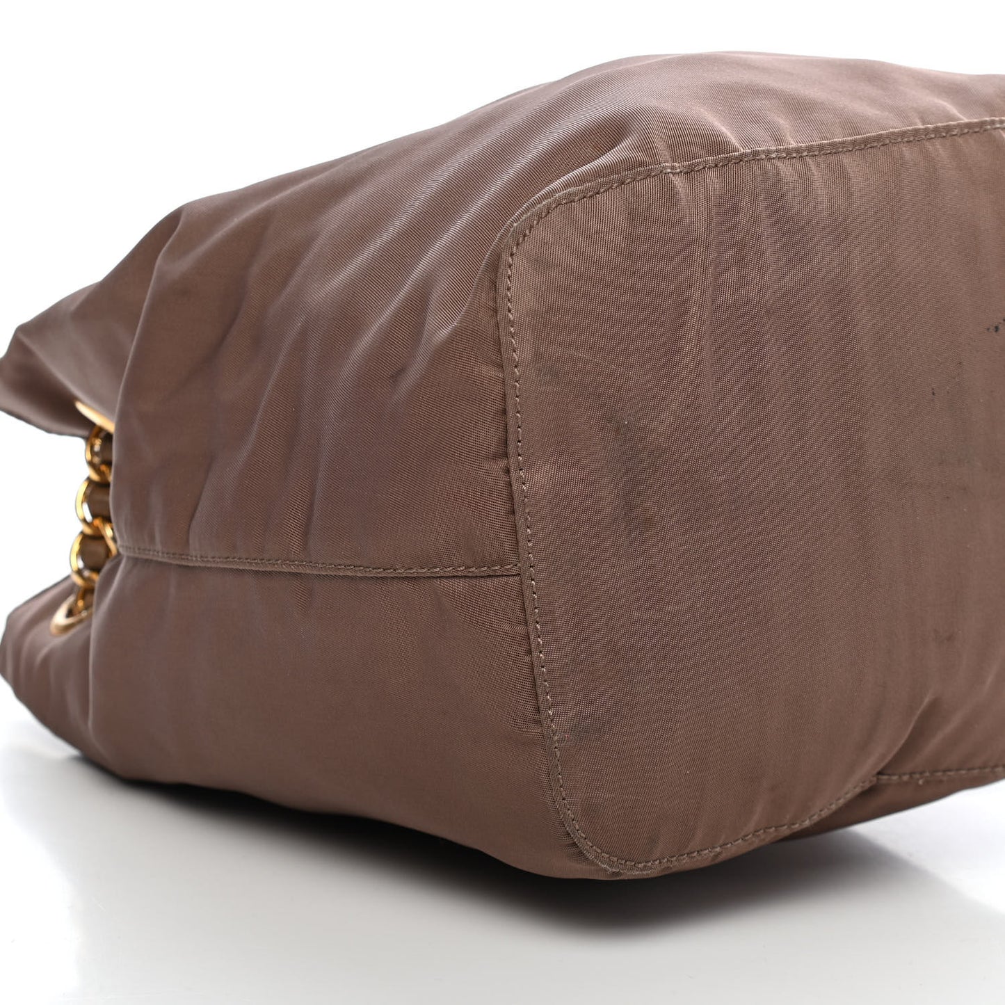 Tessuto Nylon Chain Shoulder Bag Brown