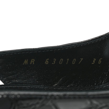 Saint Laurent Patent Opyum Crocodile Embossed Slingback Pumps 36 Black 9 of 10