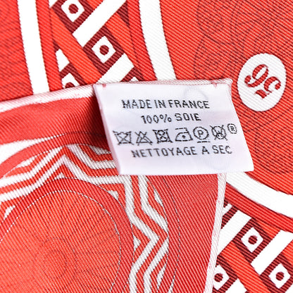 Hermes Silk Le Tour Du Monde En 63 Cases Scarf 90 Rogue Rose Blanc 3 of 4