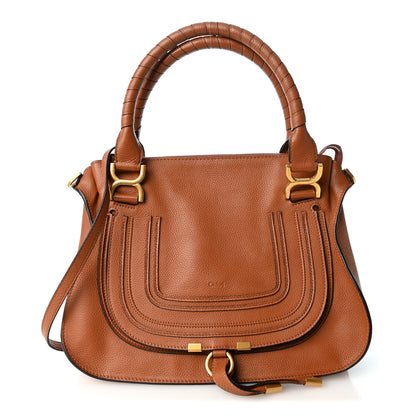Chloe Calfskin Small Marcie Satchel Tan 1 of 8