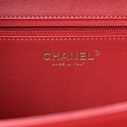 Chanel Caviar Quilted Large CC Filigree Vanity Case Red 6 of 11