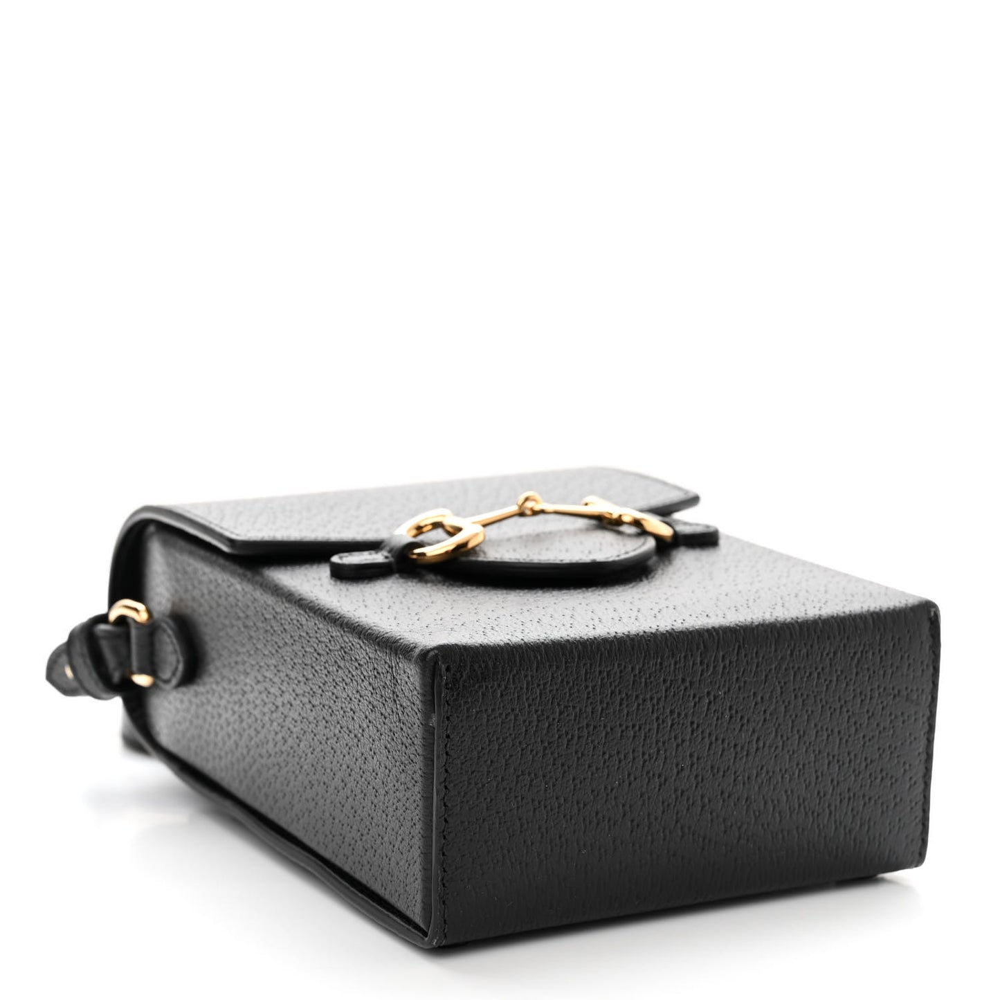 Dollar Calfskin Vertical Horsebit 1955 Crossbody Bag Black
