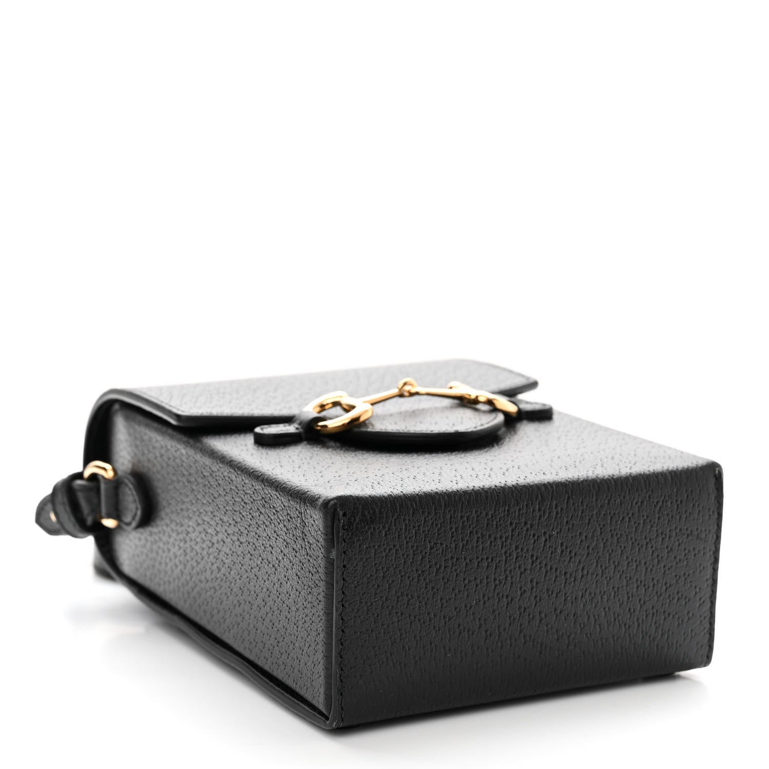 Gucci Dollar Calfskin Vertical Horsebit 1955 Crossbody Bag Black 4 of 12