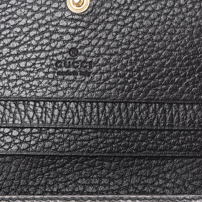Gucci Pebbled Calfskin GG Marmont Card Case Black 5 of 8