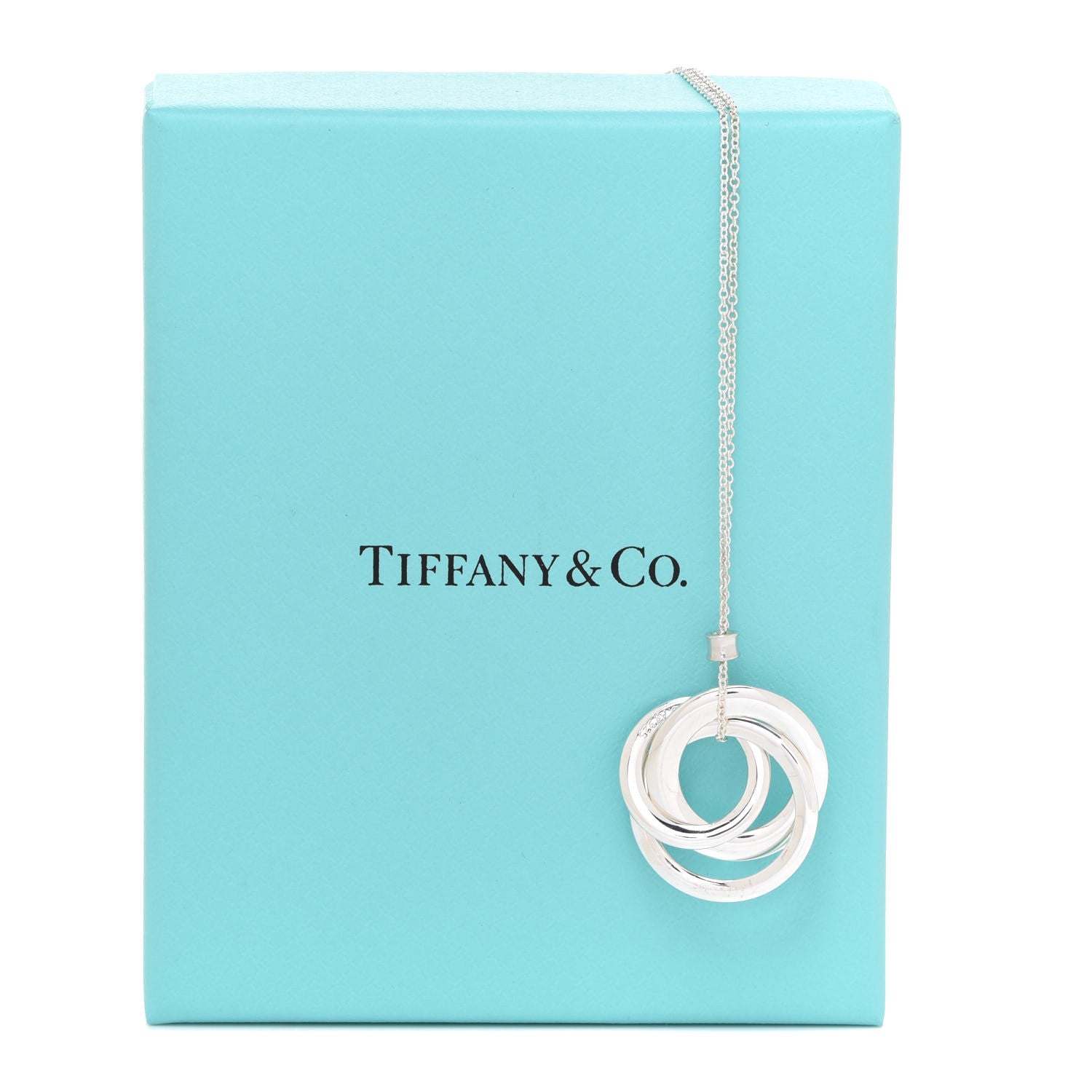 Tiffany Sterling Silver 1837 Circles Pendant Necklace 7 of 7