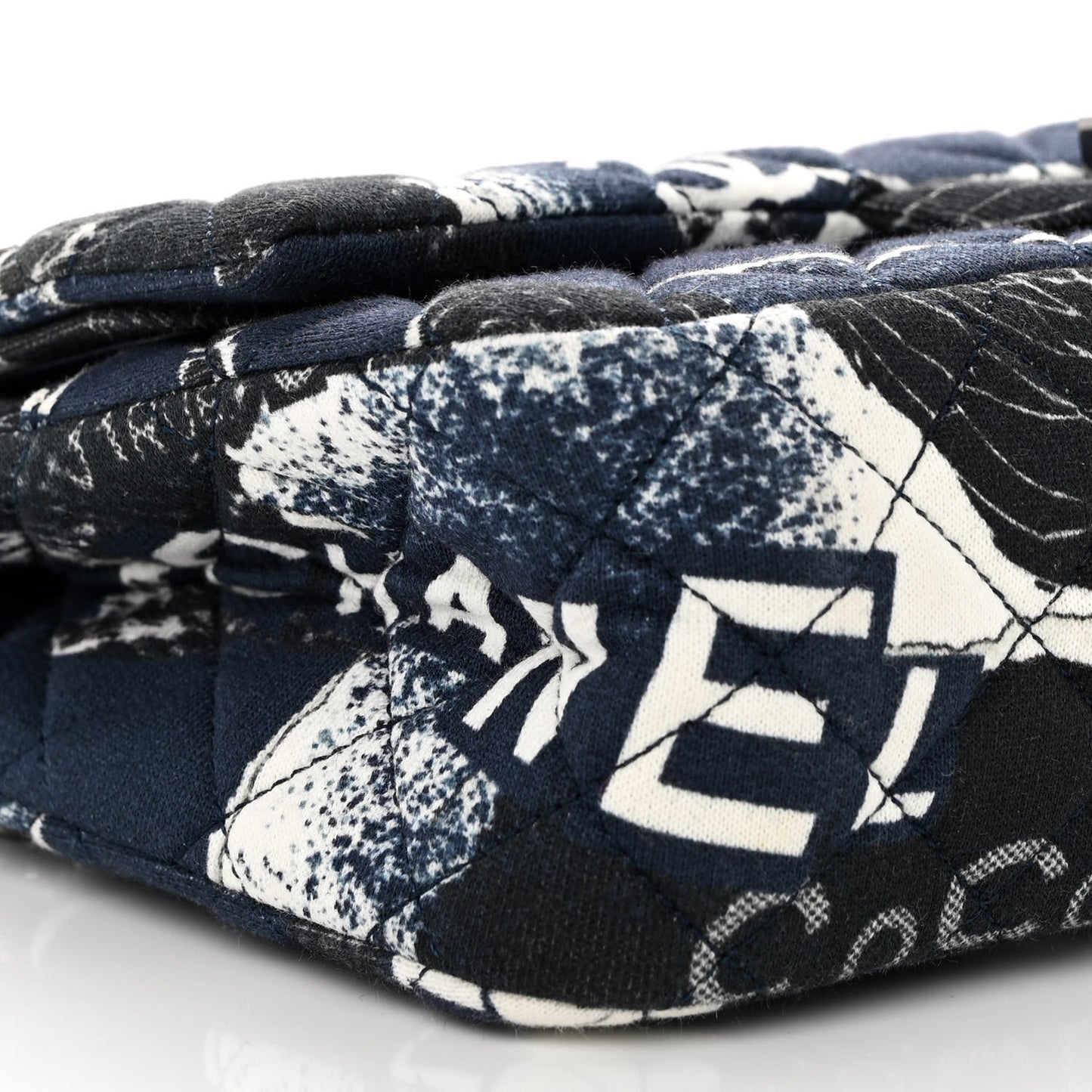 Jersey Quilted Camellia 2.55 Reissue 225 Flap Navy Blue
