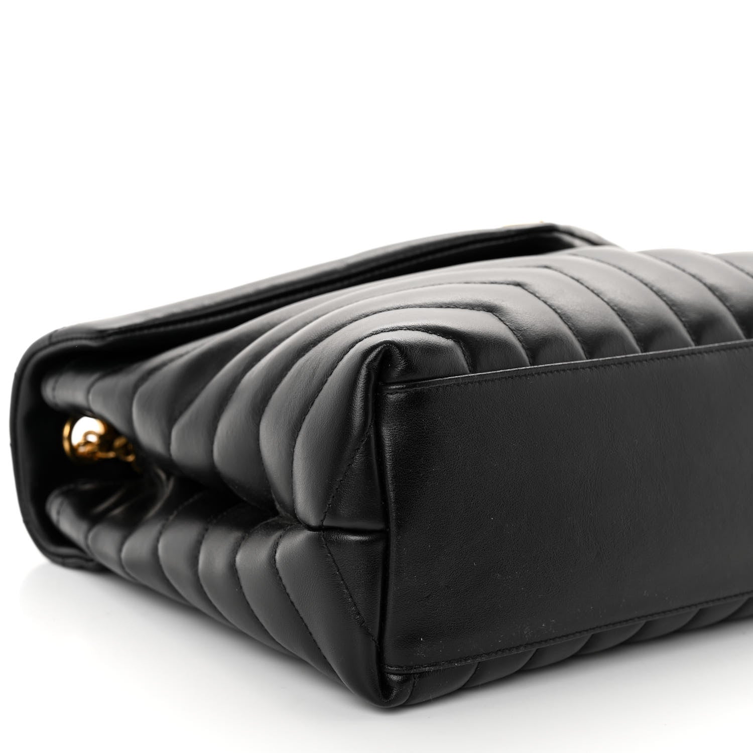 Saint Laurent Calfskin Y Quilted Monogram Medium Loulou Chain Satchel Black 8 of 9