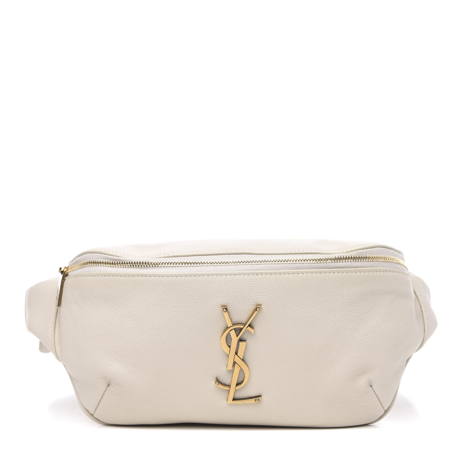 Saint Laurent Grain De Poudre Monogram Belt Bag Blanc Vintage 1 of 12