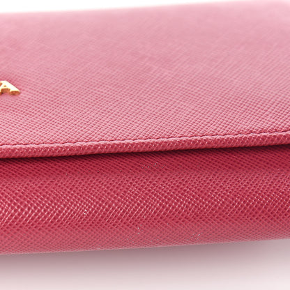 Prada Saffiano Metal Wallet Ibisco 9 of 11