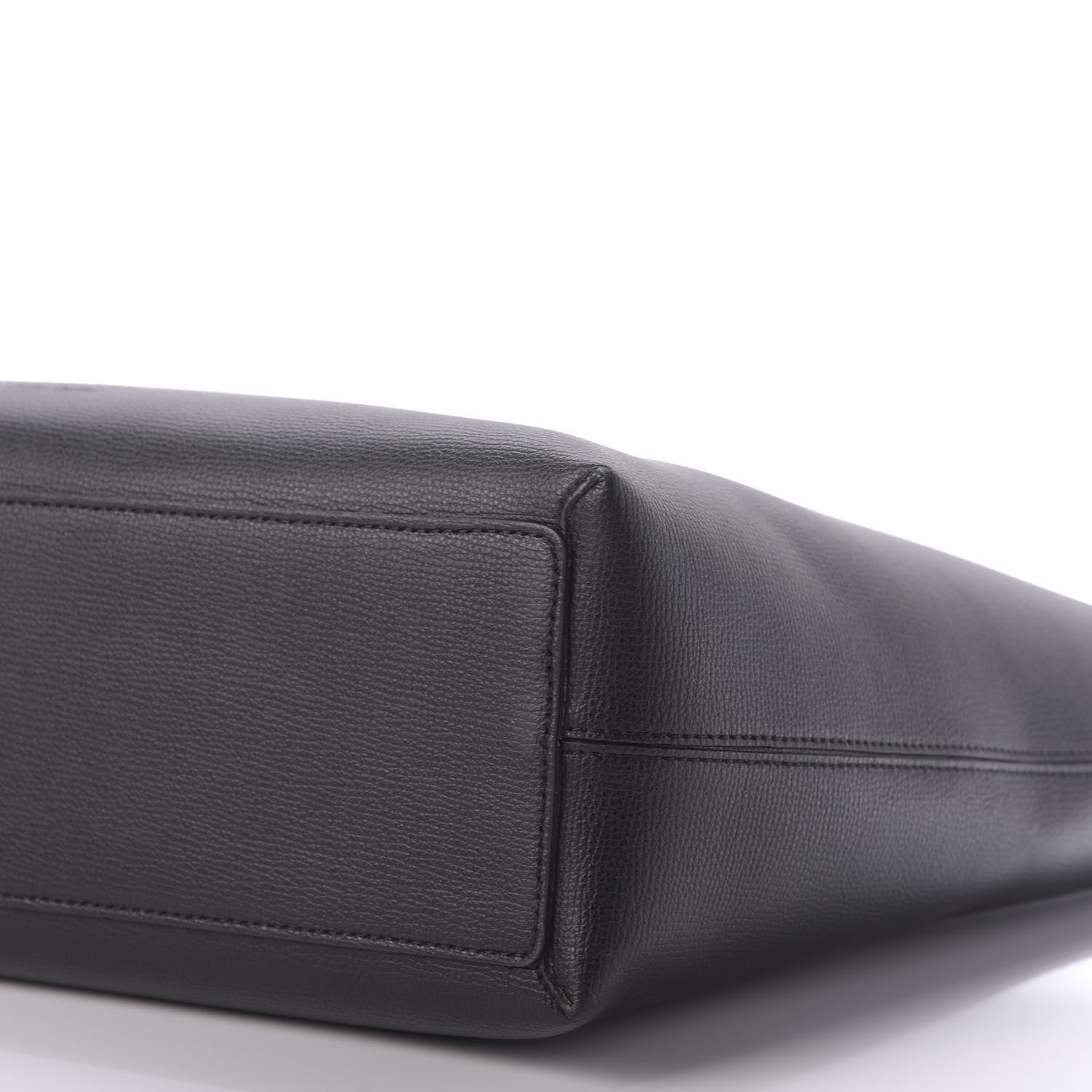 Burberry Grainy Calfskin Haymarket Check Medium Reversible Tote Black 7 of 10