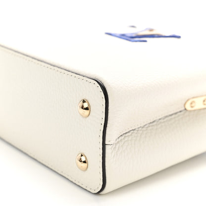 Louis Vuitton Taurillon Crocodile Capucines Mini White Bleu Santorin 9 of 10