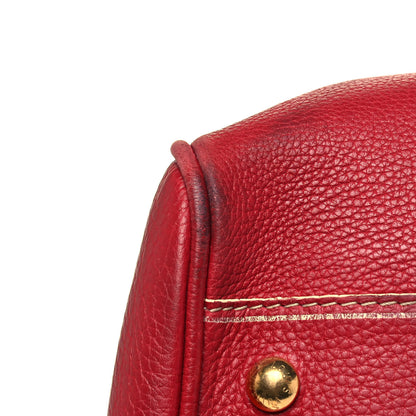 Louis Vuitton Tobago Leather Carryall Red 10 of 11