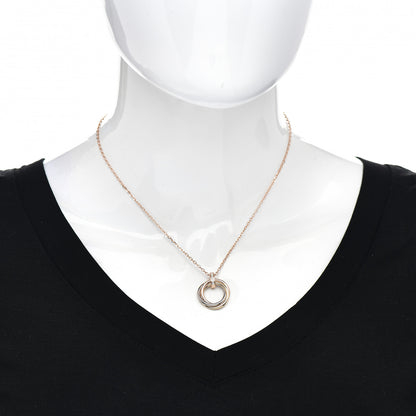 Cartier 18K Pink White Yellow Gold Diamond Trinity Pendant Necklace 2 of 4