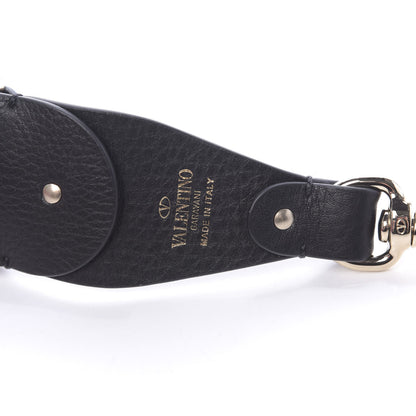 Valentino Garavani Canvas Animal Embroidered Rockstud Guitar Strap Pink 4 of 5