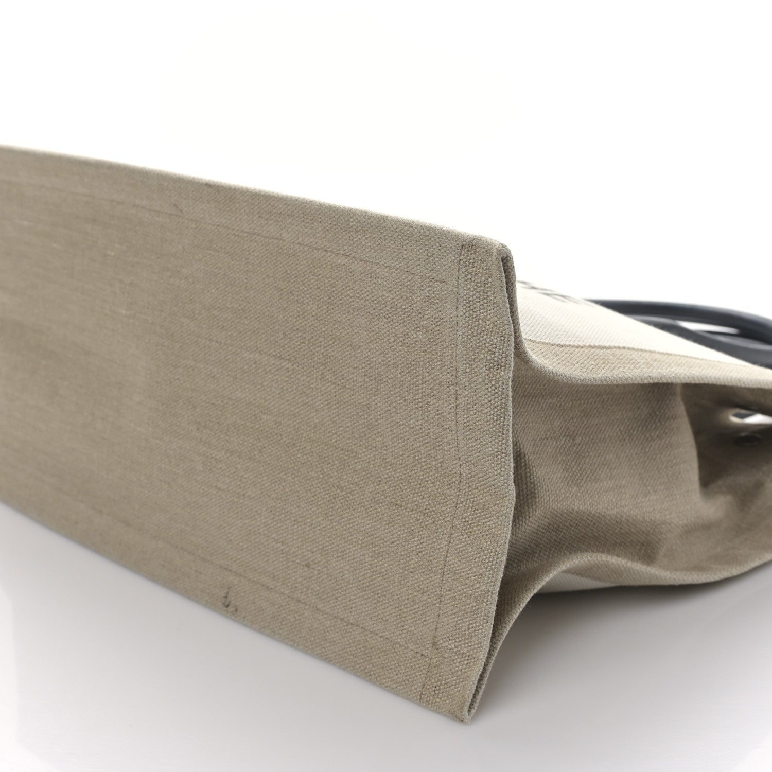 Saint Laurent Linen Calfskin Small Rive Gauche Tote Greggio Natural 8 of 8