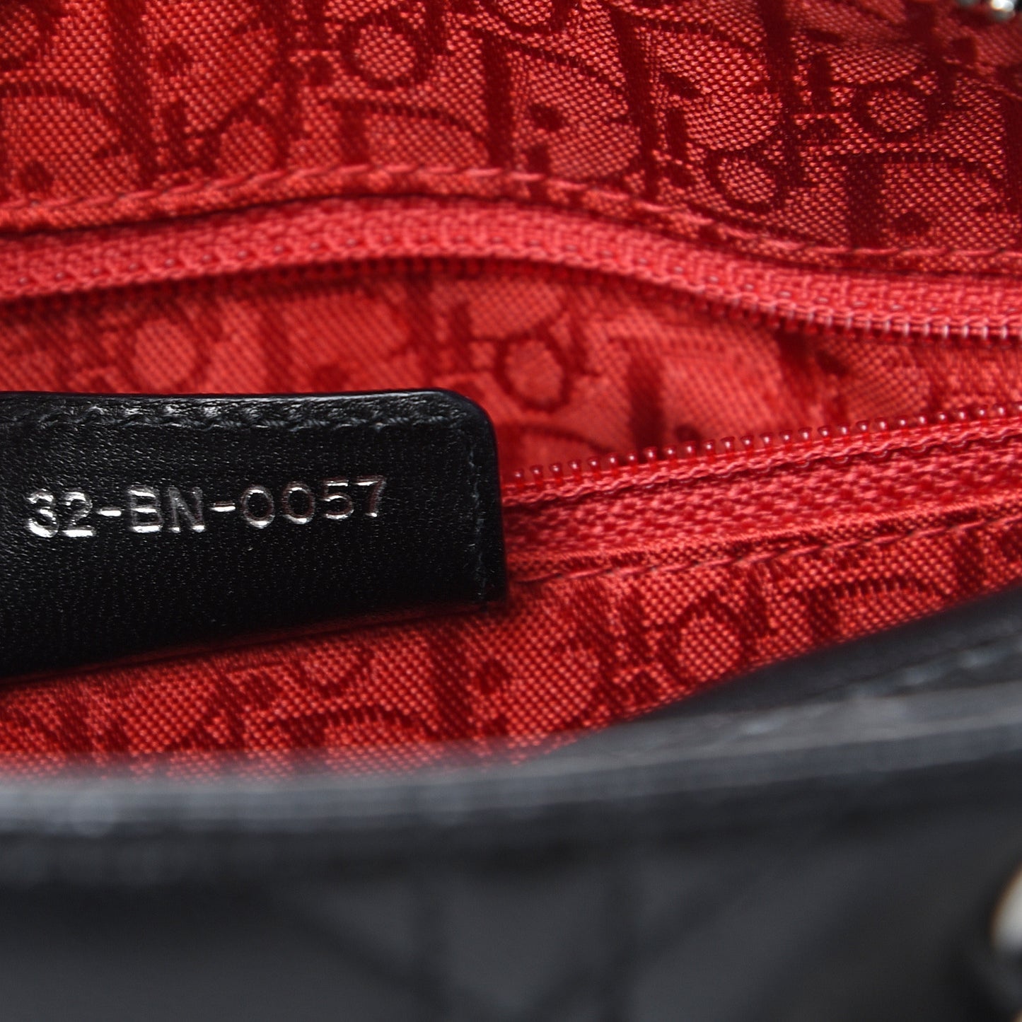 Lambskin Cannage Medium Lady Dior Black
