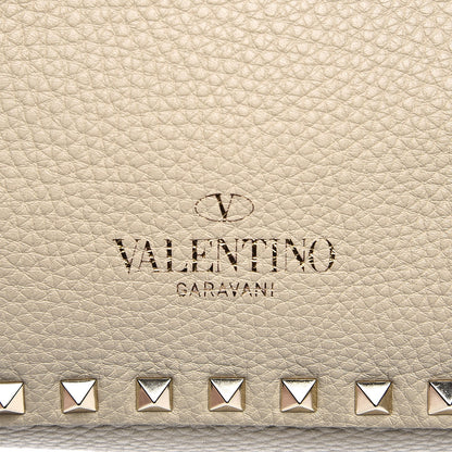 Valentino Garavani Pebbled Calfskin Small Rockstud Flip-Lock Messenger Bag Light Ivory 7 of 10