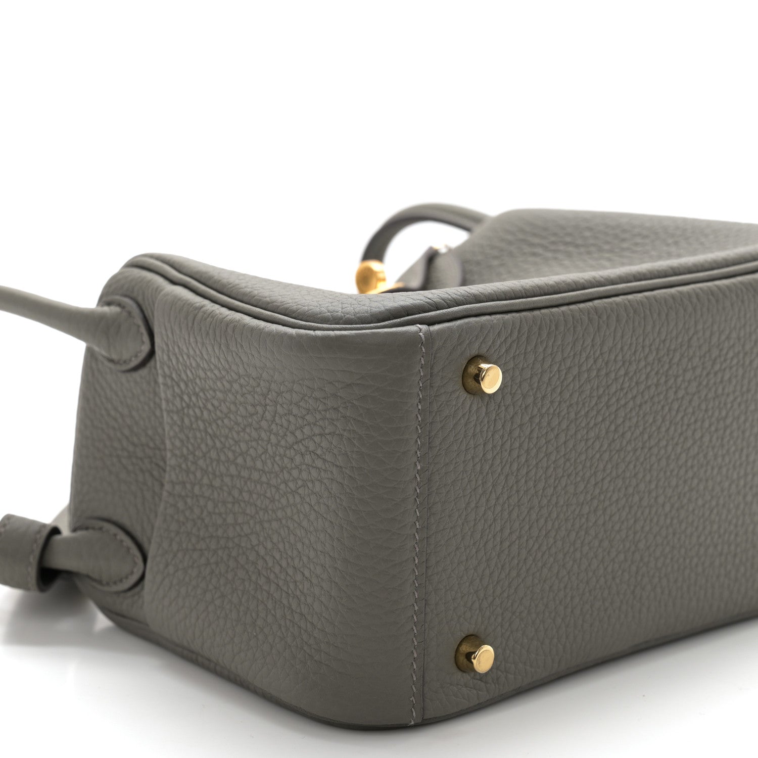 Hermes Taurillon Clemence Mini Lindy 20 Gris Meyer 9 of 11