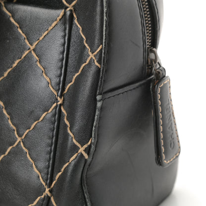 Chanel Calfskin Contrast Stitch Surpique Bowler Black 14 of 18