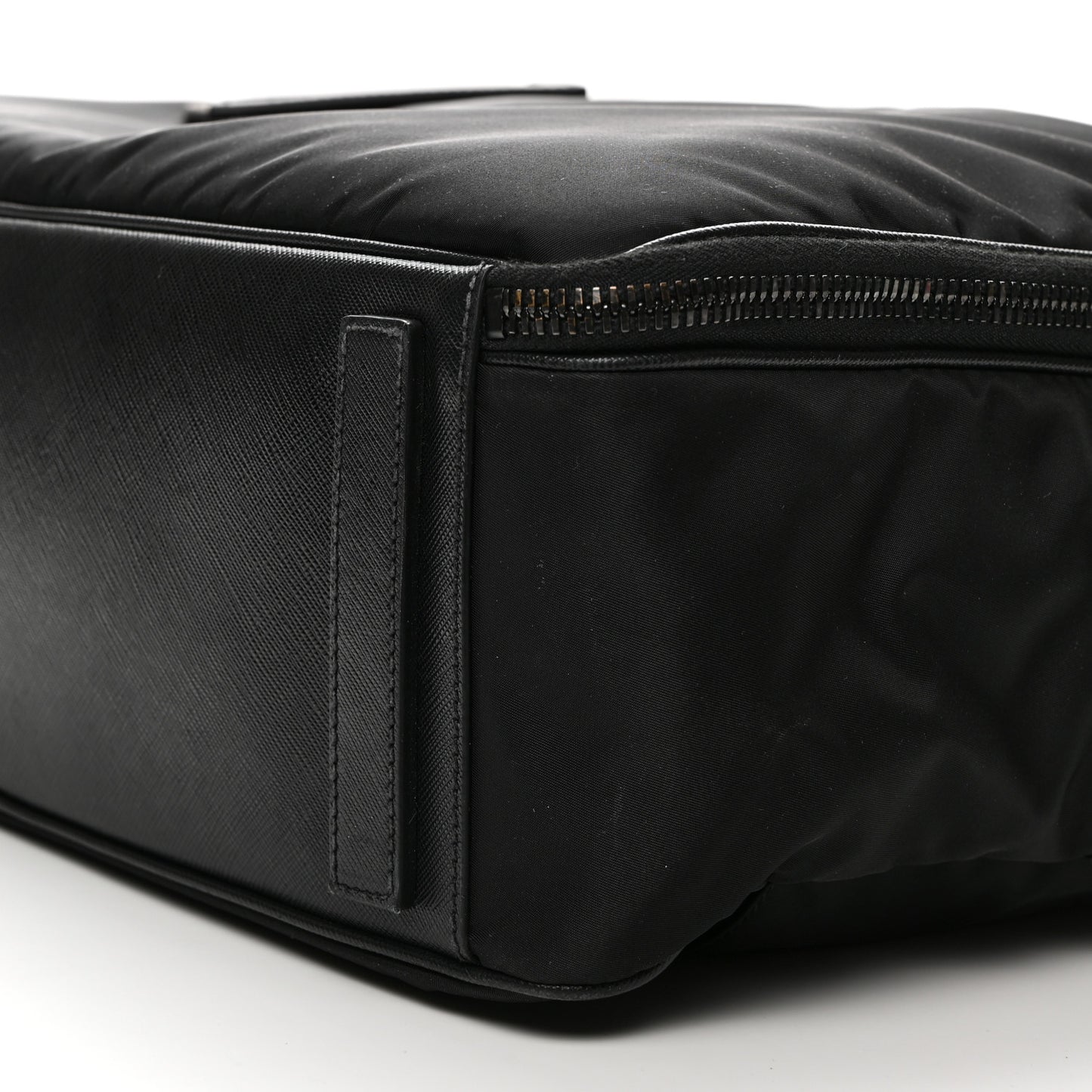 Tessuto Nylon Saffiano Briefcase Black