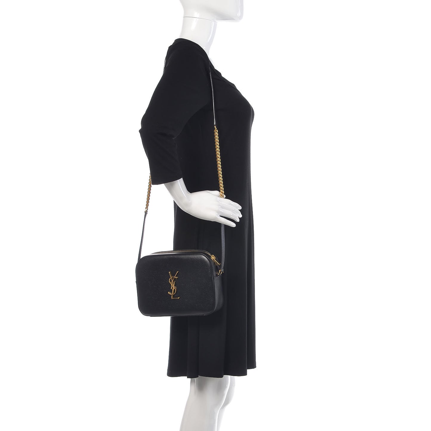 Grain De Poudre Medium Classic Monogram Camera Bag Black