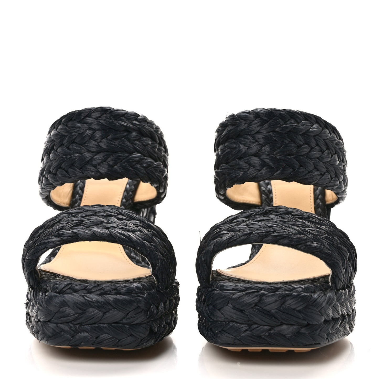 BOTTEGA VENETA Trinity Weave Canalazzo Sandals 39.5 Black