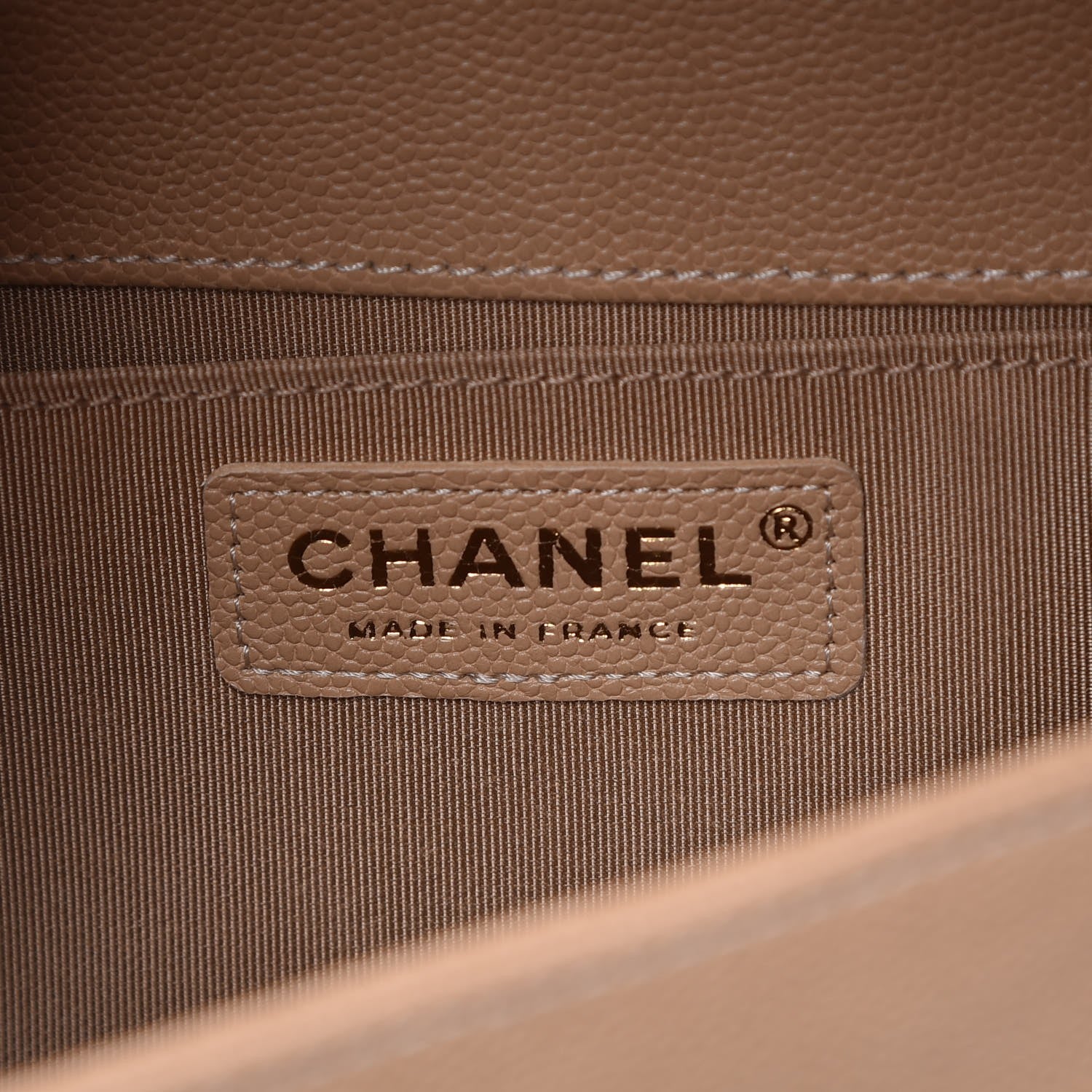 Chanel Caviar Quilted Medium Boy Flap Beige 6 of 8