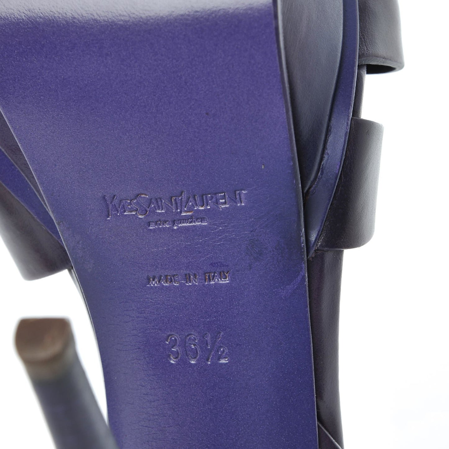 Calfskin Tribute 105 Platform Sandals 36.5 Purple
